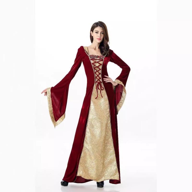 Halloween European vintage court costume princess costume vampire queen witch costume