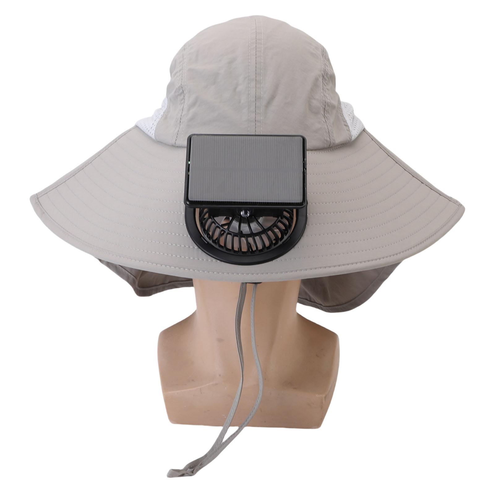 

Солнечная шляпа с вентилятором, защита шеи, поддержка голосового управления, перезаряжаемая через USB, шляпа с широкими полями и солнечным вентилятором для
