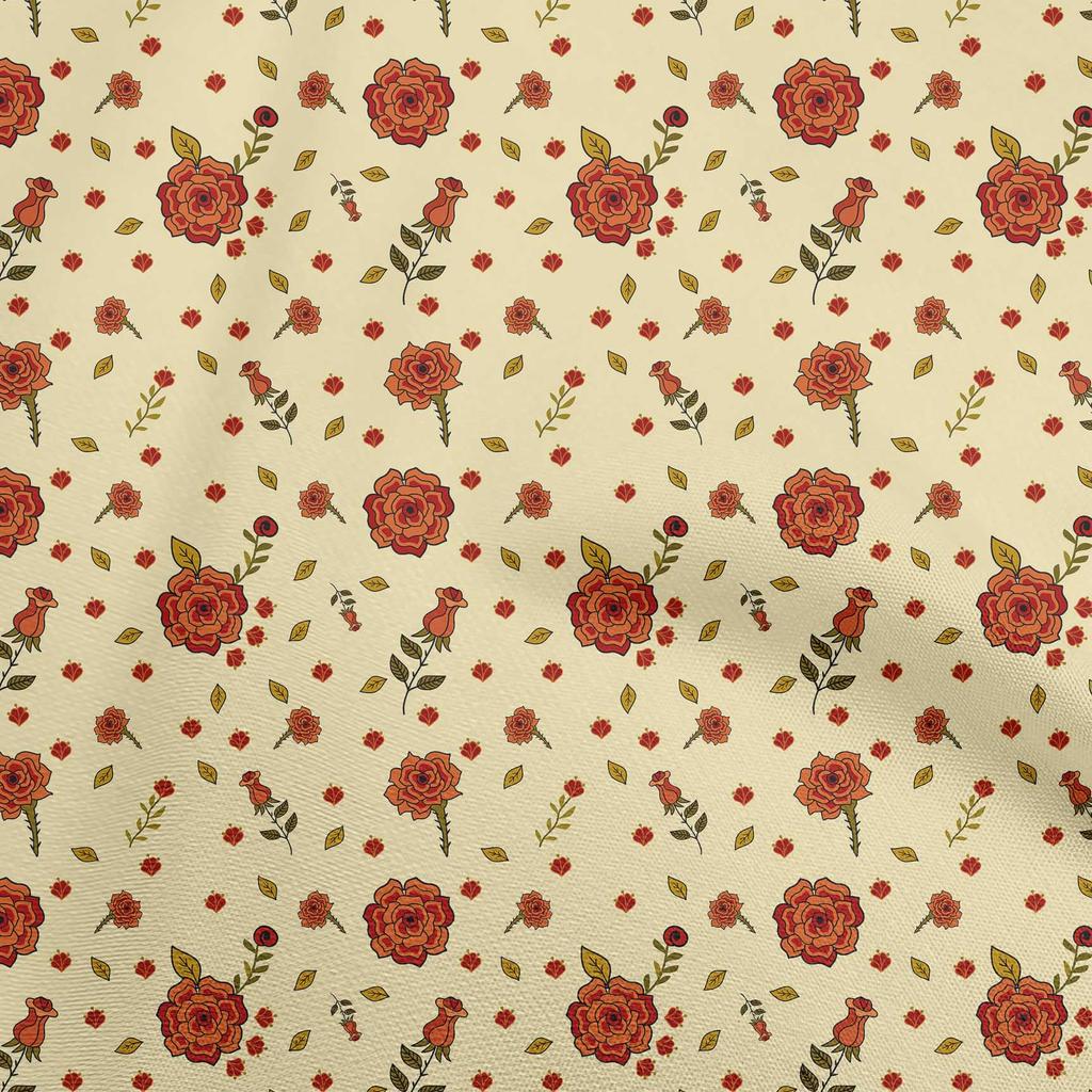 oneOone Cotton Flex Black Fabric Asian Retro Floral Craft Projects Decor Fabric Printed By The Yard 40 Inch