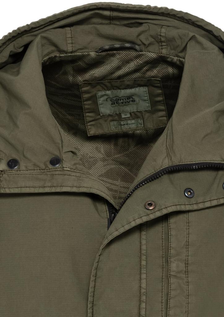 Mid-season Jacket Camel Active Transitional Coat In Pure Cotton (410590 1O58 93) Olive-brown Color