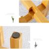 JJTZ Mini Bamboo Floor Four Legged Flower Stand Planters Flower Pots Display Potted Rack, Size S