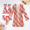 New Cover Belly Bikinis Female Three-Piece Swimsuits Women's High Waisted Swimwear Beach Swimming Wear Bathing Suits Pool Bather