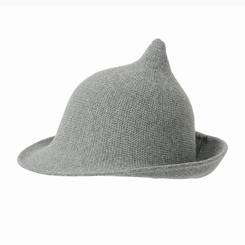 Halloween Hat Witch Hat Foreign Trade Foldable Wool Knitted Hat Pointed Witch Hat Tide