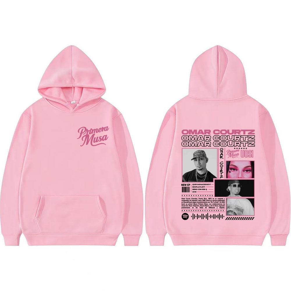 Omar Courtz Primera Musa Album Tour Double Sided Printed Hoodies Men Women Hip Hop Vintage Hoodie Casual Long Sleeve Sweatshirts
