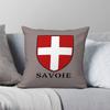 Savoie Cross Shield Pillowcase Polyester Linen Velvet Pattern Zip Decor Pillow Case Sofa Seater Cushion Cover Wholesale
