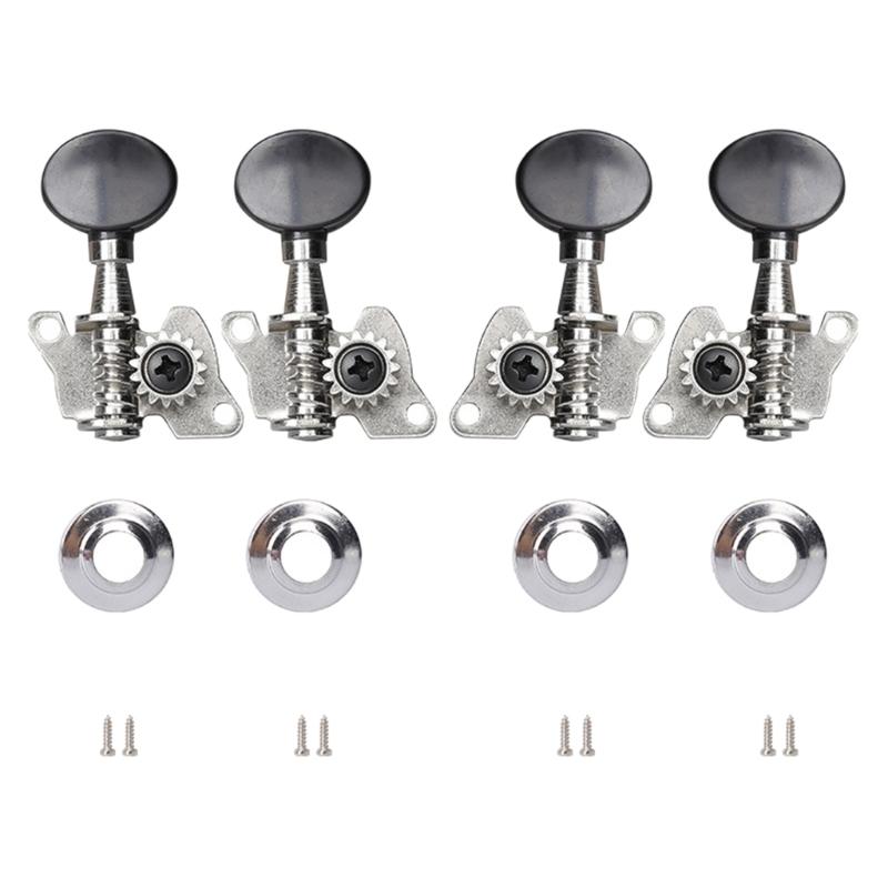 

Ukulele 2L2R Tuning Peg Machine Head Tuners with Mounting Screws Durable чорний
