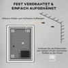 Bathroom Mirror Bathroom Mirror Wall Mirror LEDs, Touch Switch, Anti-Fog Function, 60 x 80 x 4 cm, White