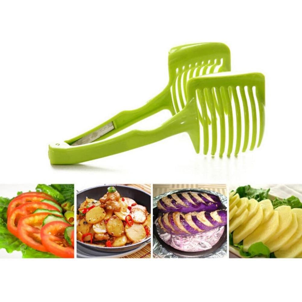 Fruit Slicer with Handle, Kitchen Gadget Multi-function Tomato Lemon Strawberry and Egg Cutter Compact for Fast and Even Slicing