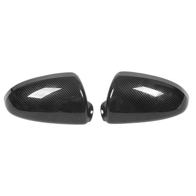 Rearview Mirror Housing, Exterior Rearview Mirror Housing, Carbon Fiber Style Door Side Mirror Cover Cap for Smart Fortwo W451 2009-2015