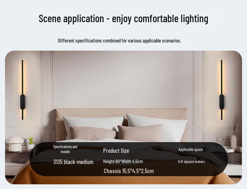 Modern Minimalist LED Anti-Glare Wall Light: Creative Indoor Lamp for Bedroom, Living Room, or Restaurant