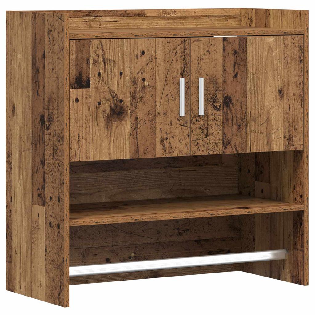 Wall Shelf Wall Mount Reclaimed Wood 80 x 36 x 80 cm Engineered Wood