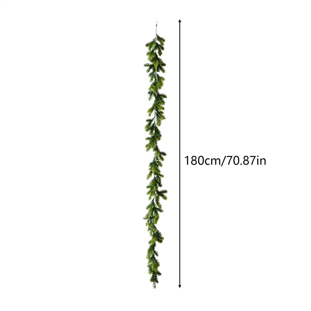 Artificial Cedar Garland 6Ft Realistic Reusable Cedar Artificial Pine Garland For Window Wall Table Staircase Mantle Gathering