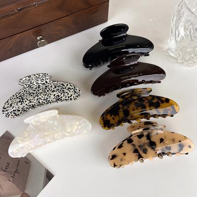 Gheare de păr din acetat Dimensiuni mari pentru femeie la modă Agrafe de păr cu gheare Accesorii pentru păr la modă pentru femei Agrafe de crab Barrette Crăciun pentru cap