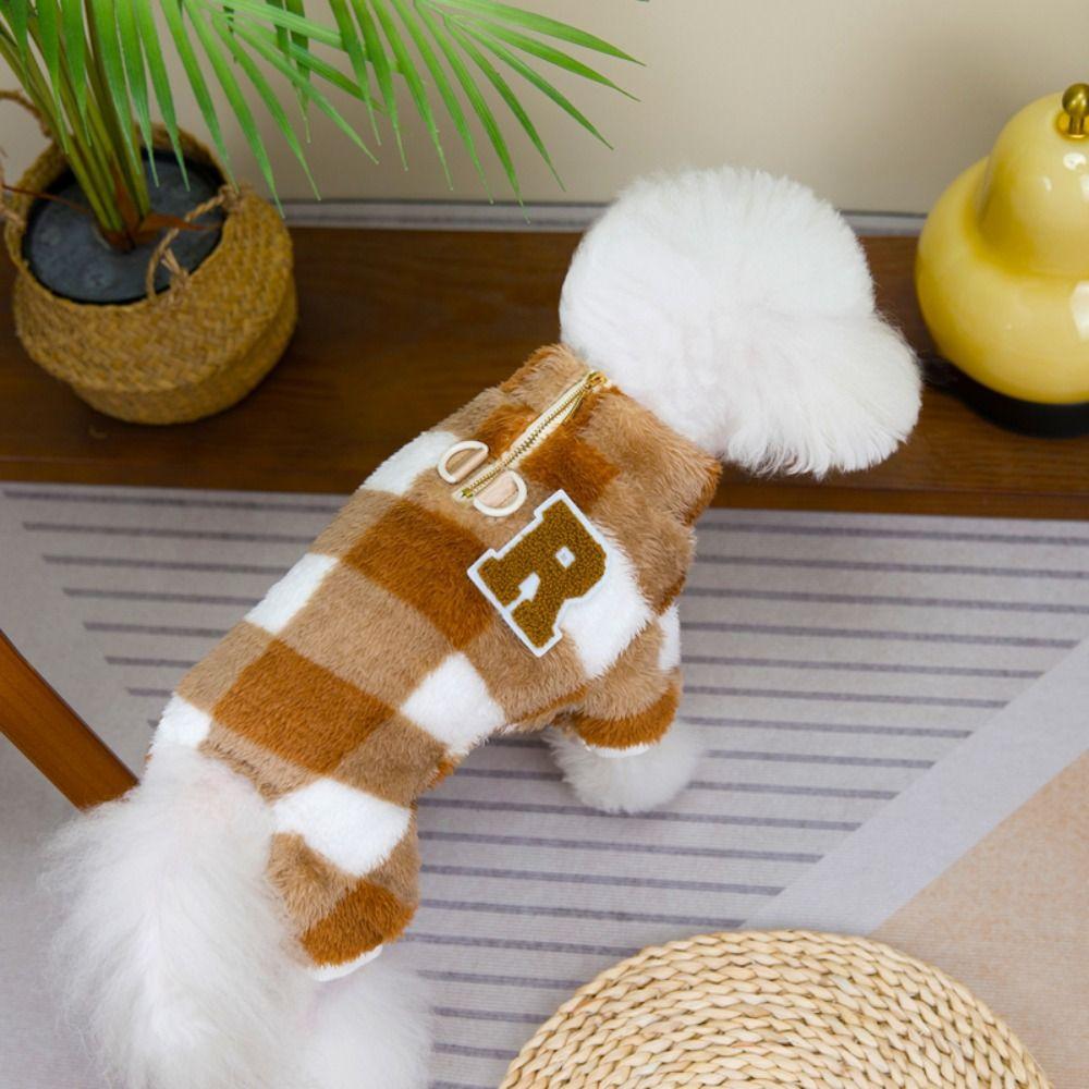 Double-faced Pile Puppy Jumpsuit Warm Pet Jacket Coat New Dog Clothes  Winter