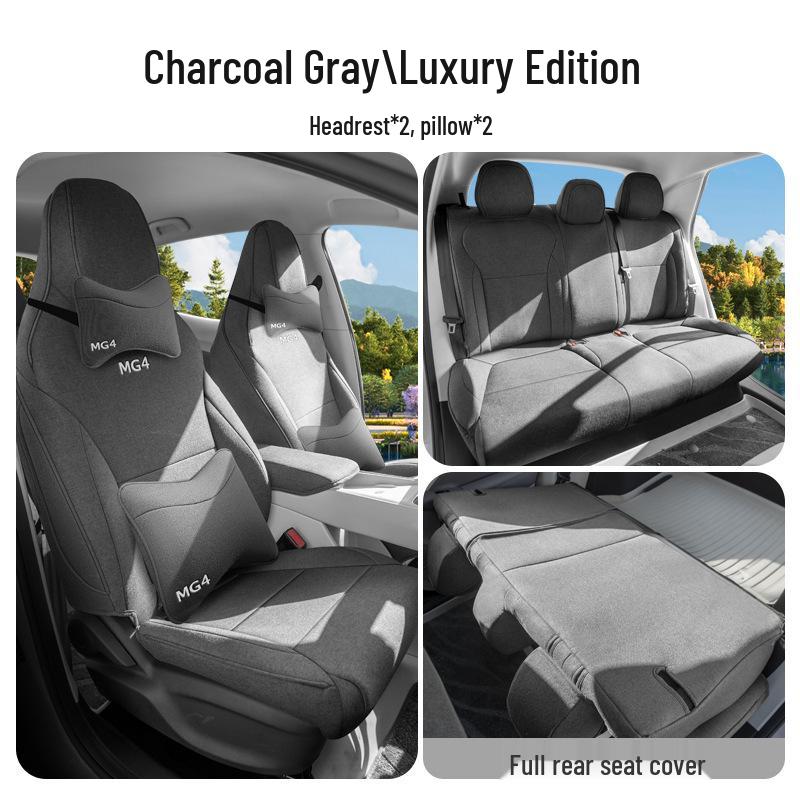 Universal All-Season Seat Cushion for MG MG4 2026 - Breathable Rear Row Cover with Ventilation