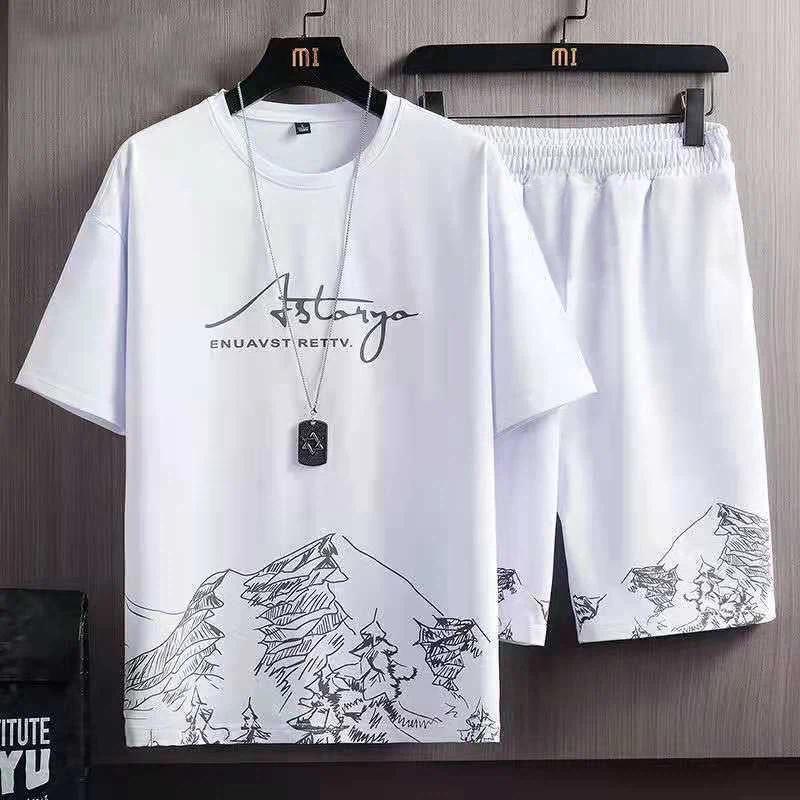 

Casual Sport Ice Silk Set Printed Sweatshirt Sweatpants Outdoor Jogging Sports Basketball Training Fitness 5-6Y