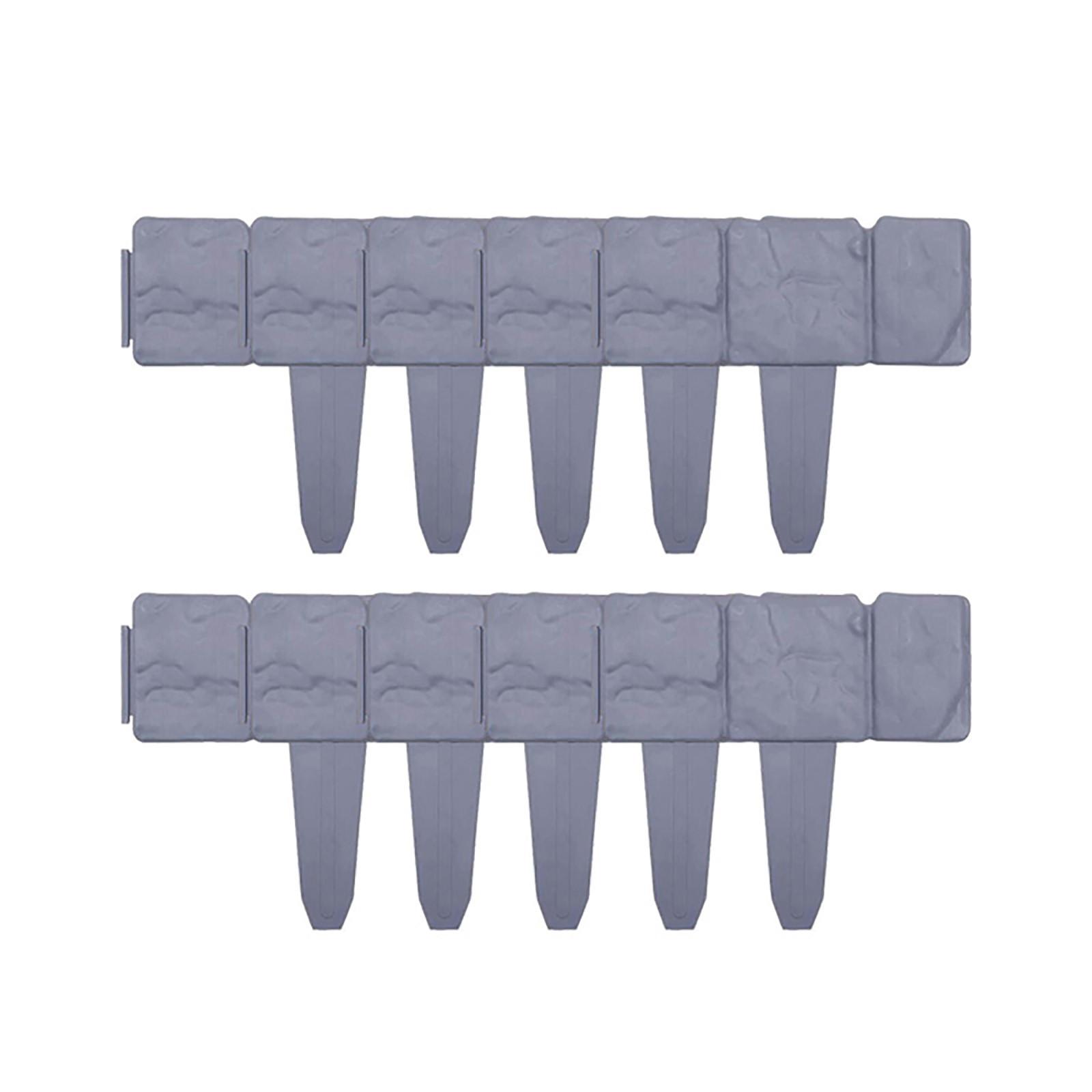 

Садовые украшения Забор Пластиковый сращивающий серый забор Подходит для клумбы или края сада One Size серый