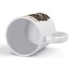 11oz Weiße Keramiktasse mit glänzender Oberfläche und doppelseitigem Druckdesign, Perfekt für Kaffee, Tee und tägliche Entspannungsgetränke