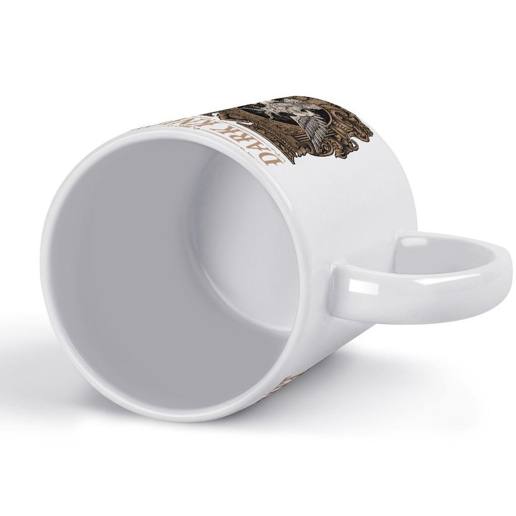 11oz Weiße Keramiktasse mit glänzender Oberfläche und doppelseitigem Druckdesign, Perfekt für Kaffee, Tee und tägliche Entspannungsgetränke