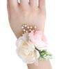 Silk Wedding Corsage Boutonniere Pearls For Bride Bridesmaid Groomsmen Rehearsal Dinner Formal Accessories