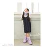 Waterproof Sheepskin Boots with LL [Arisana] Kids' Ribbons, Girls' Children's Shoes, Lavender,