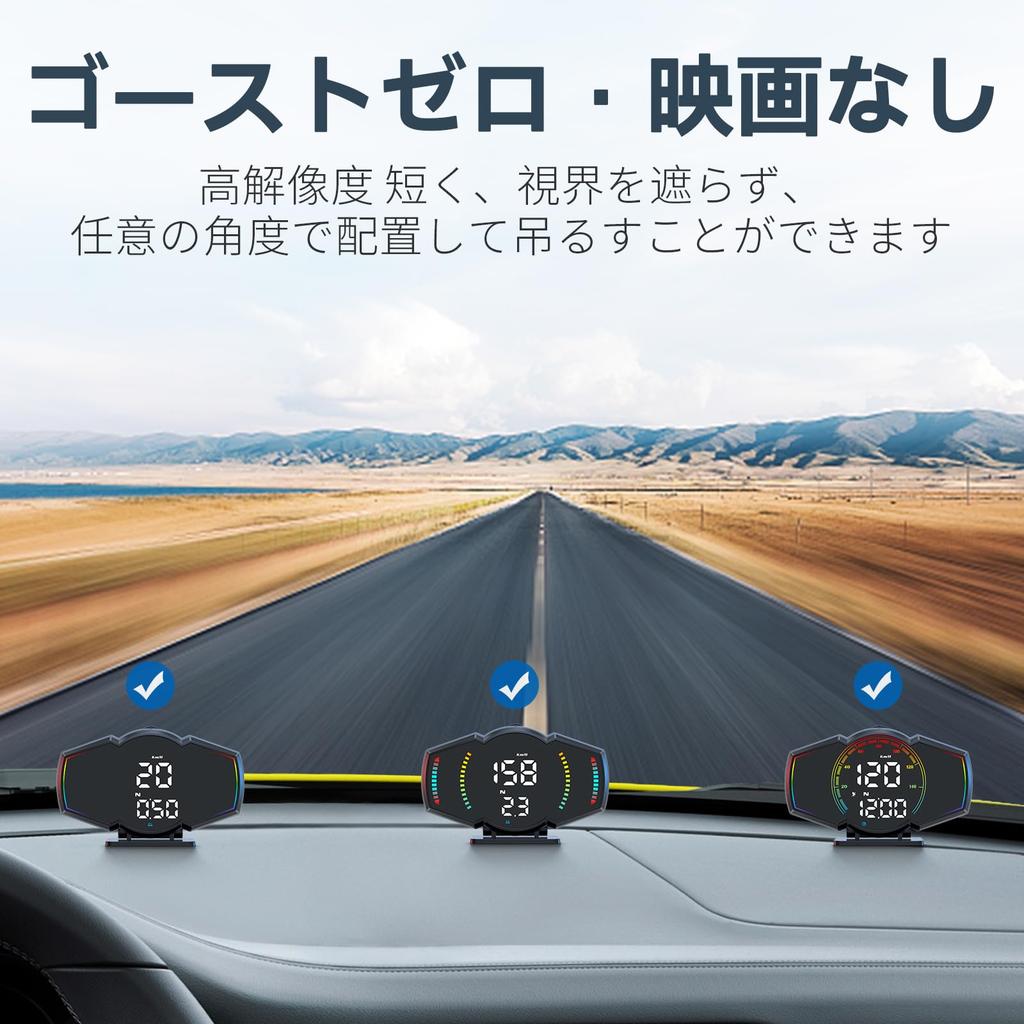 G18 GPS Flat View Car Digital Display Speed and Car Clock with Inclinometer for All Display Altitude Speedometer, Display, Gauge, Cars,