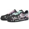 Nike Air Force 1 Abrasion Resistant Low Top Skateboard Shoes Unisex Pink Cyan CW2288-001(Team1353-)