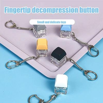 Keyboard Toy, Stress Relief  Keyboard Keychain, Finger Press Keyboard Clicker , Keyboard  Keychain, Executive Desk Toy For Adults Kids