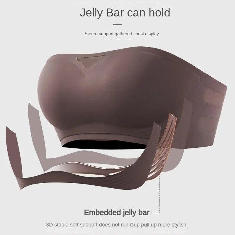 Dámské sexy podprsenka bez ramínek protiskluzová pevná neviditelná podprsenka push up bezdrátové bezešvé spodní prádlo bez ramínek spodní prádlo bralette