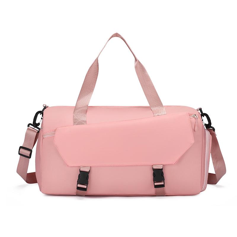 Fashionable, Simple and Large-capacity Luggage Bag with Shoe Compartment for Going Out, Dry-wet Separated Sports and Fitness Bag with A Pull Handle