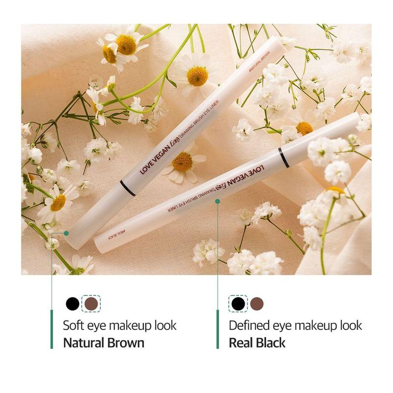 MIGUHARA - Love Vegan Easy Drawing Brush Eye Liner - 2 Colors