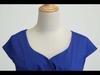 Retro Hepburn Style Short Sleeve 50s Collar High Waist Swing Dress