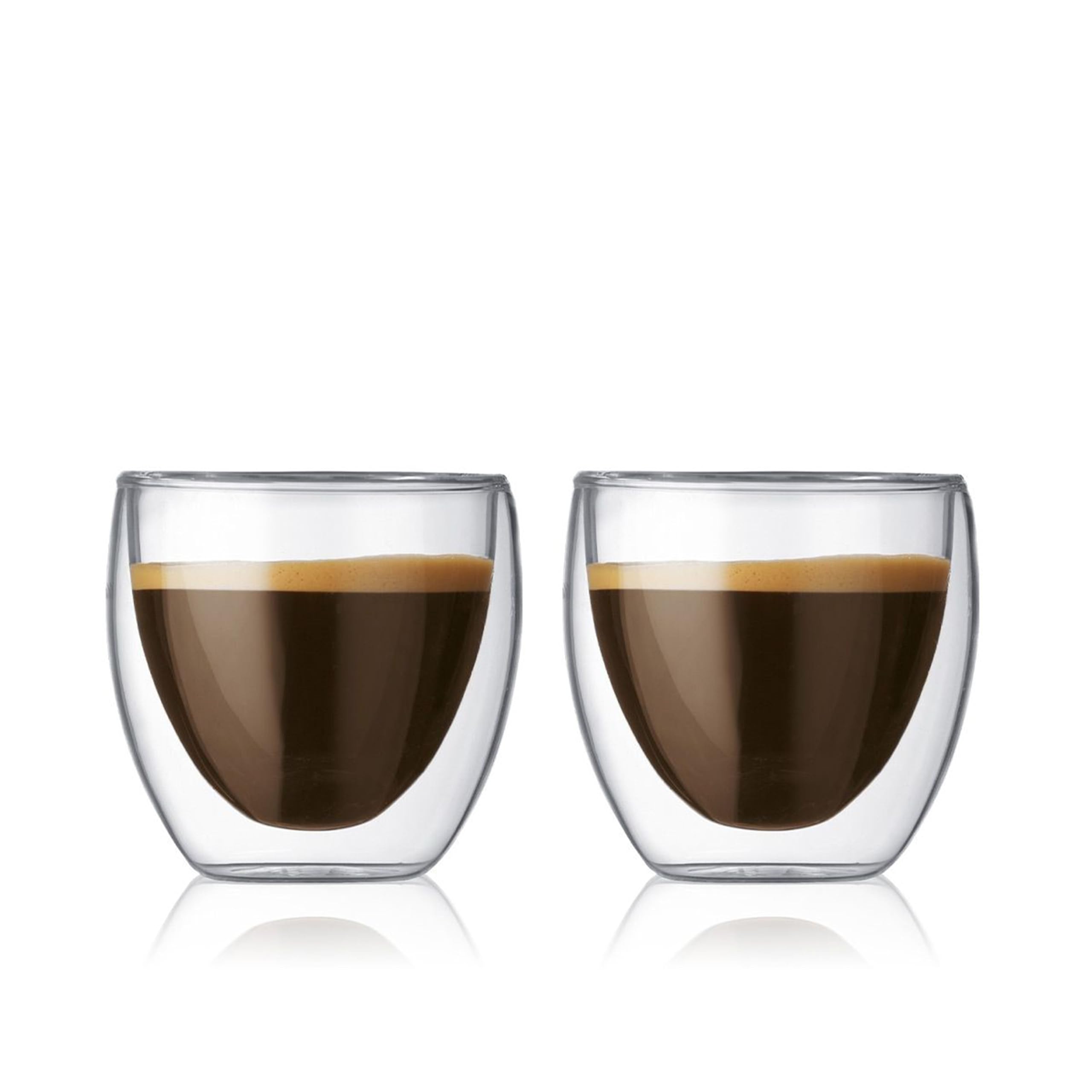 

BODUM Glass Cup Tumbler PAVINA Double Wall Glass 80ml Set of 2 Insulated Double Wall Microwave Oven Dishwasher Safe [Genuine] 4557-10