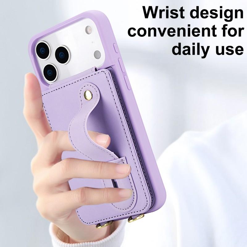 Slim Shockproof Phone Case With Crossbody Strap IPhone 17 Pro Max Silicone Back Cover Anti-Drop Protection Multiple Colors
