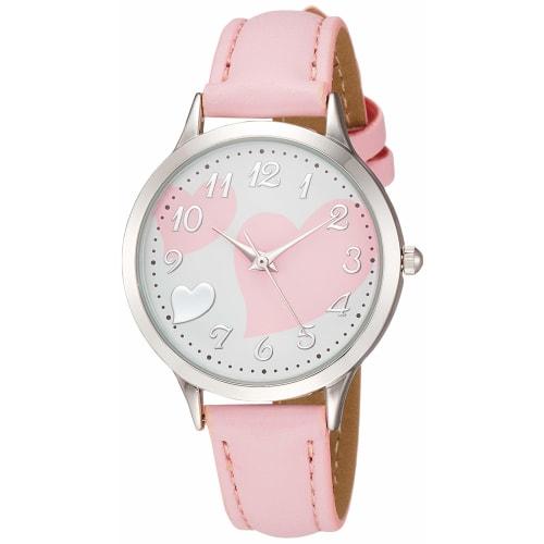 

ALIAS Amalfidia Analog Watch, Waterproof, Leather Strap, Heart Pattern, WW19011A-93, Women s, Pink