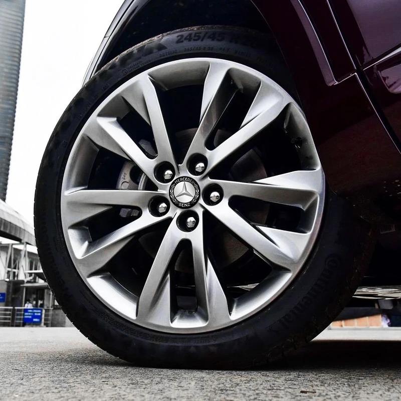 4 Stück Auto-Emblem Radnabenkappen Aufkleber Radkappen Abziehbild Für Mercedes Benz B/C/E/S-Klasse A-Klasse C200L GLC GLK CLA Zubehör