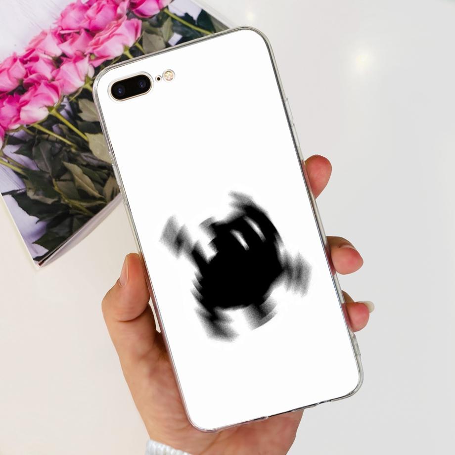 Per iPhone 7 8 7Plus 8 Plus Custodia per Telefono iPhone SE 2020 Cover Posteriore Morbido TPU Silicone Trasparente Paraurti Fiore Farfalla Coque Borsa