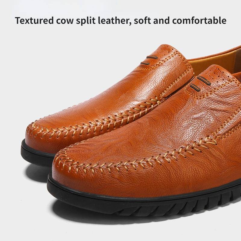 39-47 Pánské kožené boty Lehké mokasíny Ležérní ploché boty mokasíny Řidičské boty
