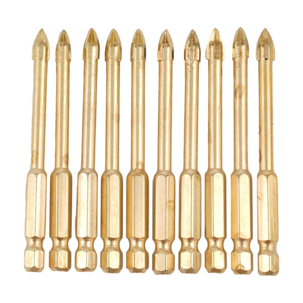 10x 6mm Drill Bits Spear Head Hex Shank For Ceramic Tile Marble Glass