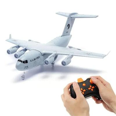 C-17 rc planador avião 373mm envergadura epp avião de controle remoto diy aeronaves de transporte 2.4g 2ch 3 eixos brinquedo para crianças