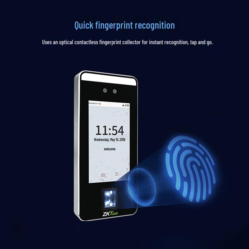 ZKTECO xFace600 Dynamic Face & Fingerprint Access & Attendance System CN plug (adapter included)