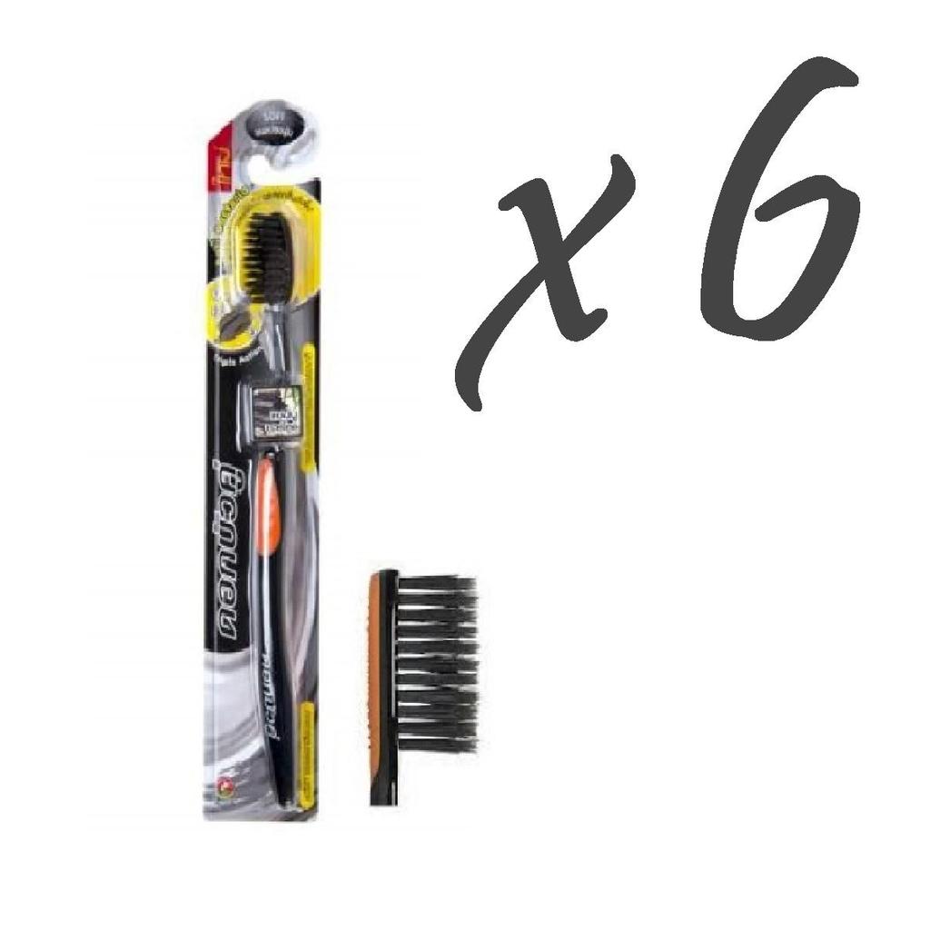 Dok Bua Ku Bamboo Charcoal Toothbrush, Soft, Organic