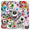 50 Eyeball Graffiti Stickers Personality Horror Trend Cool Play Decorative Mobile Phone Case Water Cup Skateboard Stickers