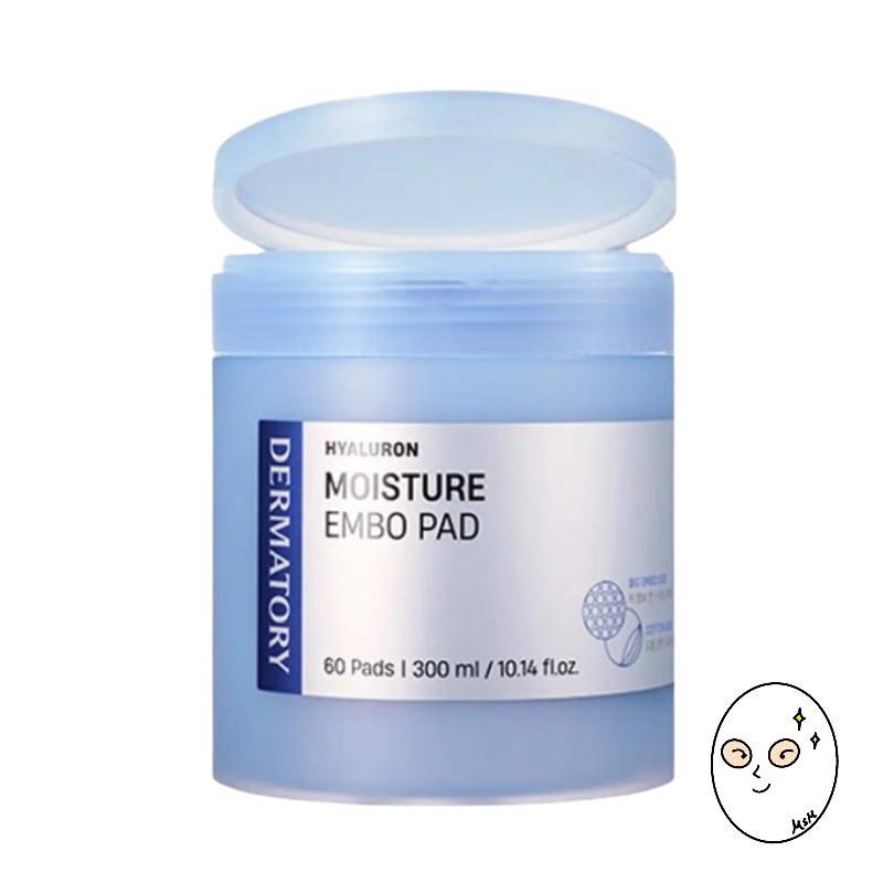 Dermatory Hyaluron Moisture Embo Toner Pad 60 Sheets