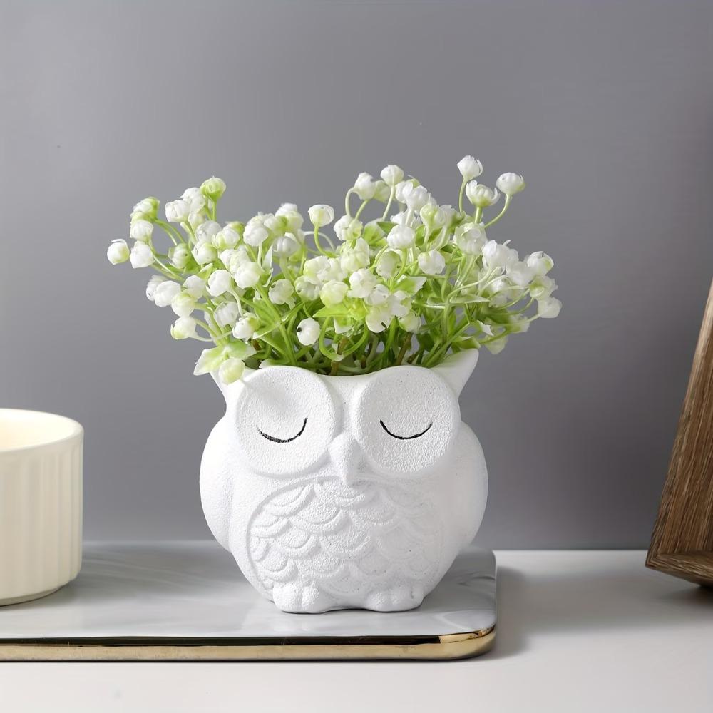 Ceramics Succulent Pot Cute Cactus Pot Unique Owl Planter  Balcony