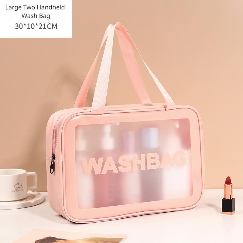 New Transparent Makeup Pack 6 Pcs Set PVC Wash Storage Bags Bath Swimming Beach Bag PU Matte Skincare Sorting Bag