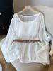 Spicy Girl Sexy Hollow-Out Long-Sleeve Knitted Sweater, 2025 Spring Collection - Loose Fit, Lightweight Women's Top