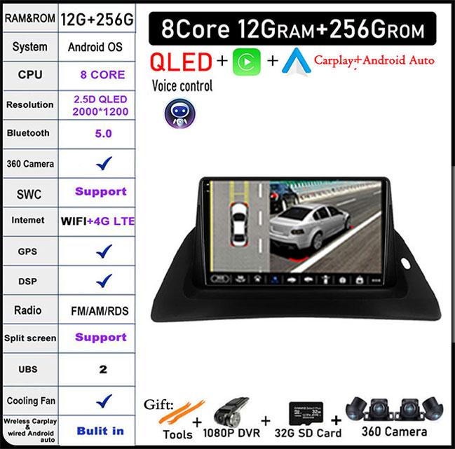 For Renault Kangoo 2009 2012 2015 2016 2017 2018 Car Radio Multimedia Video Player Navigation Android Auto