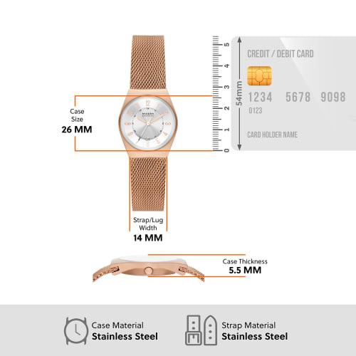 Zegarek Skagen Grenen Lillie SKW3035 Damski Różowe Złoto