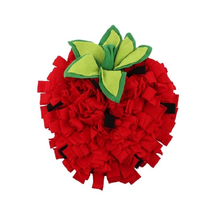 

Fun Strawberry Shape Dog Sniffle Mat For Pet Mental Stimulation Cognitive Training Exercise Sniffing Pad Treats Feeders 1